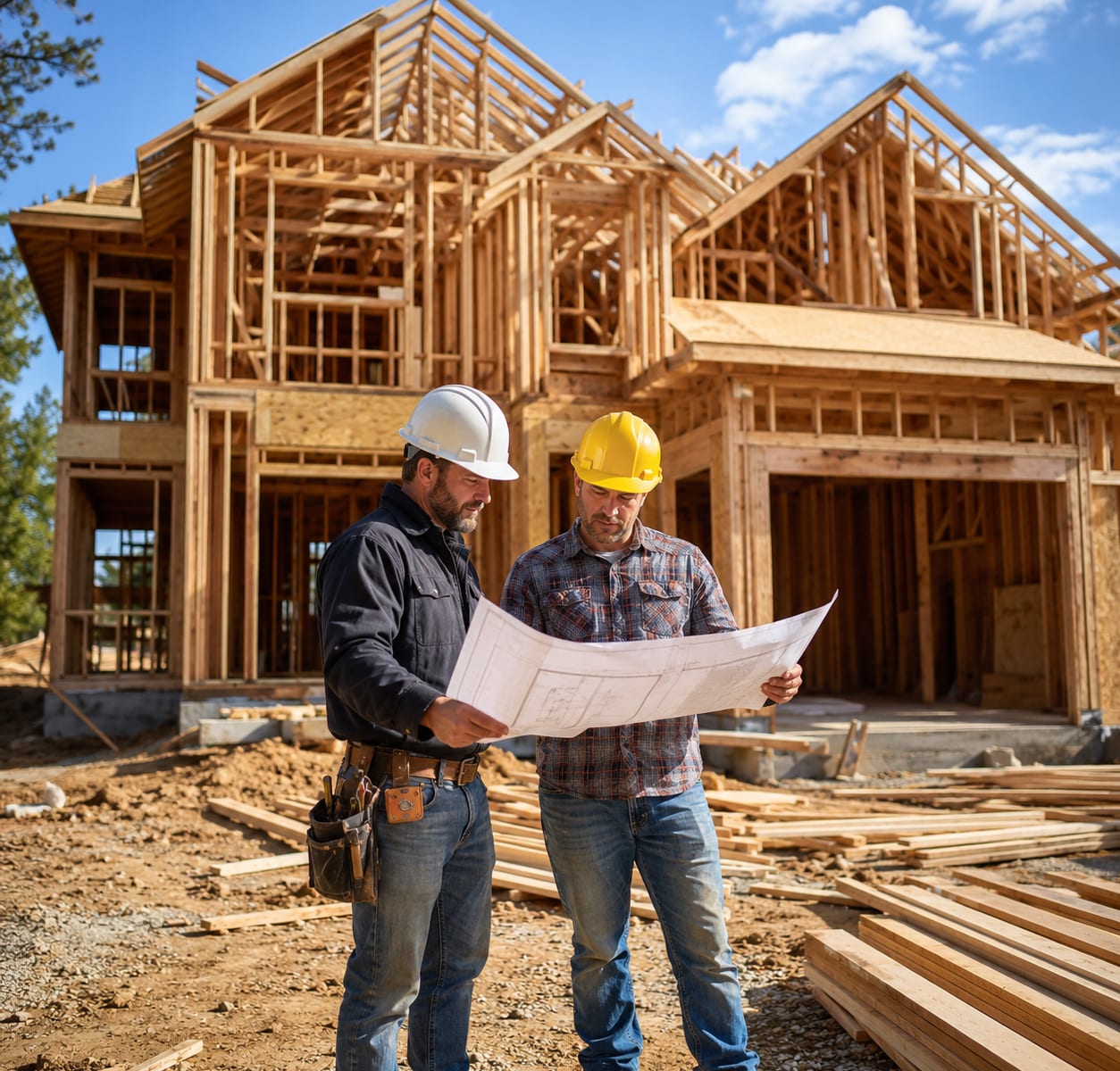 Residential framing for a full construction project